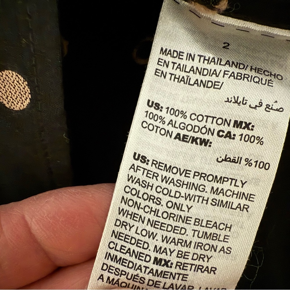 Chico's Women's Black Polka Dot No-Iron Effortless Long Sleeve Button Up Shirt - Picture 6 of 6